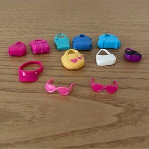 Vtg Polly Pocket Doll Accessories Set Mini Purses Backpack Sunglasses and Visor